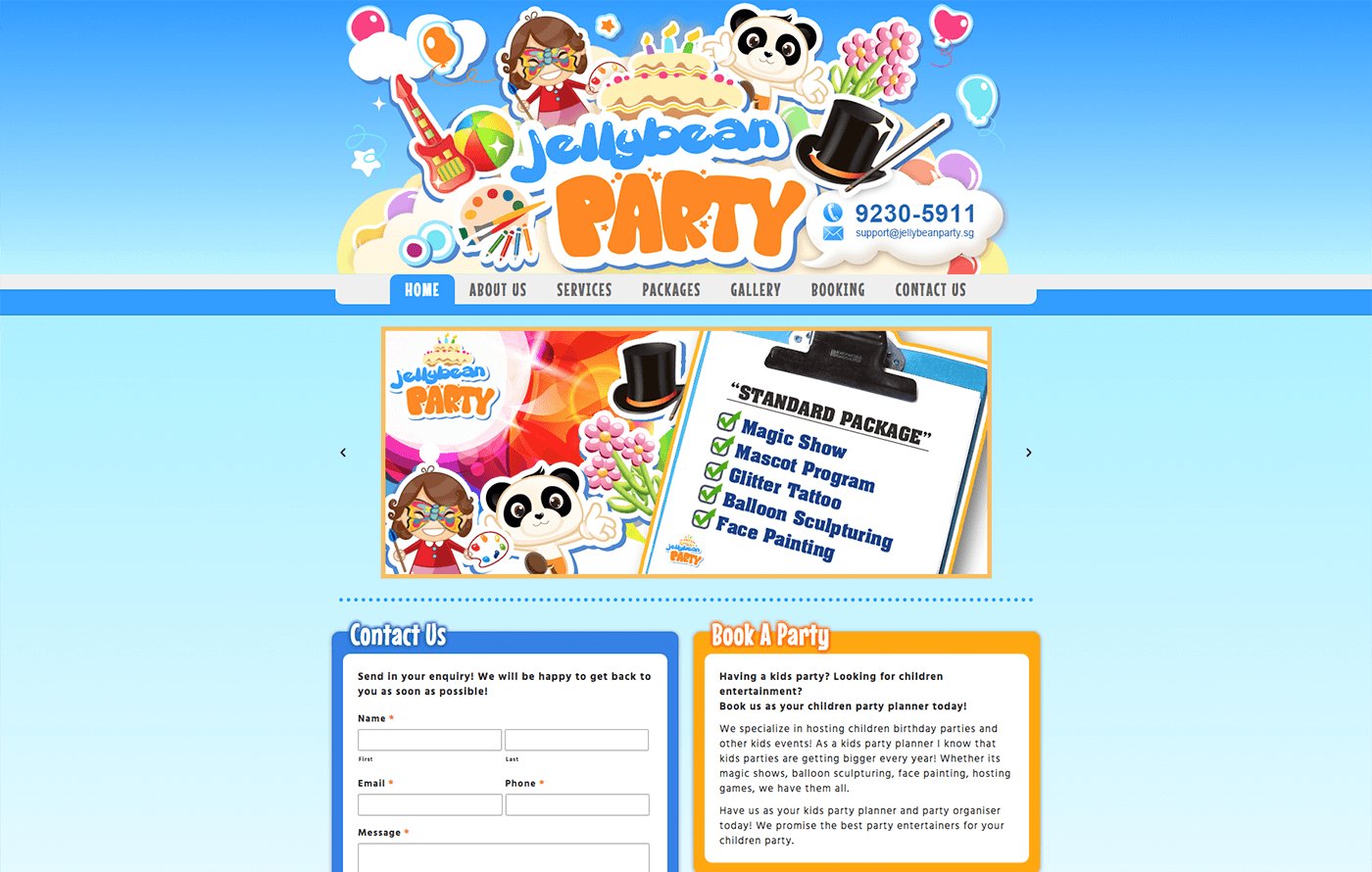 JellyBean Party Website