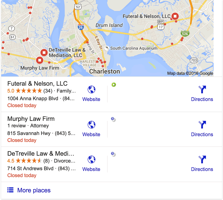 An illustration of Google Local 3-pack